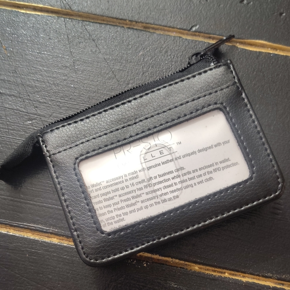 PRESTO- BLACK SMALL WALLET/CARD HOLDER UNISEX